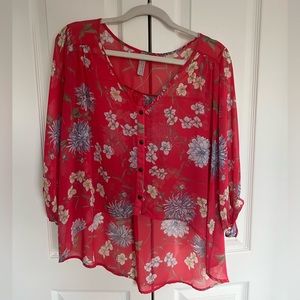 Long Sleeve Floral Top
